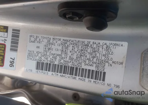 2012 Toyota Tacoma Prerunner V6 z USA, uszkodzony, nr VIN 3TMJU4GN0CM127009